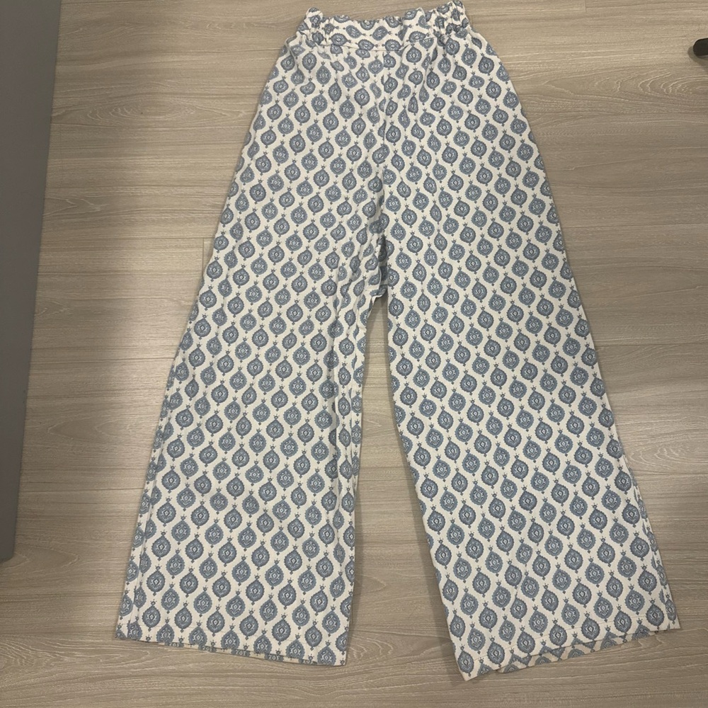Comfy Wide-Leg Pants with Unique Boho Print